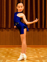 Kinder Latin Dance Kleider Royal Blue Mädchen Lycra Spandex Kleid Latin Dancing Wear