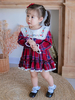 Kinder Lolita Kleid Plaid Langarm Tutu Kleid