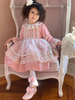 Kinder Lolita Kleid Spitze Langarm Prinzessin Kleid
