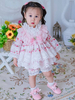Kinder Lolita Kleid Spitze Rüschen Blumen Mädchen Kleid