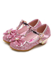 Kinder Party Schuhe Glitter Round Toe Bow T Typ Schnalle Detail Blumenmädchen Schuhe