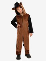 Kinder-Pferde-Overall-Kostüme brauner Polyester-Pyjama