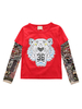 Kinder Tattoo Onesie Red Top Baumwolle Langarm T-Shirt