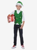 Kinder-Weihnachts-Cosplay-Elfen-Kleidungs-Komplettset