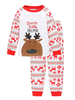 Kinder Weihnachtspyjamas Outfit 2 Stück Faschingskostüme