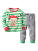 Kinder Weihnachtspyjamas Weihnachtsmann gestreiftes Set Faschingskostüme