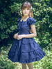 Klassische Lolita Kleid geschichtet Rüschen Lolita Kleid Kurzarm Lolita Op Kleid mit Schleife