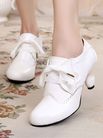 Klassische Lolita Schuhe Roudn Toe Lace Up Weiße Lolita Schuhe