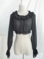 Klassische Lolita Top Rüschen Chiffon Lolita Bluse