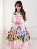 Klassische rosa Spitze Polyester Lolita Brücker-Rock