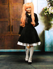 Klassisches Lolita Mantel in Schwarz