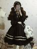 Klassisches Lolita OP Kleid Schleife Ruffl Zweitoniges Lolita Einteiliges Kleid