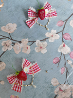 Klassisches Lolita-Zubehör Infanta Burgunderrot Perlen Schleifen Polyester-Zubehör Schleife Verschiedenes