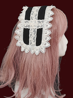 Klassisches Lolita-Zubehör Infanta schwarze Spitze Kopfbedeckung Polyester Sonstiges