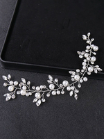 Kopfschmuck Hochzeit Kopfbedeckung Perle Strass Haarschmuck für die Braut