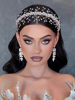 Kopfschmuck Hochzeit Kopfbedeckung Strass Haarschmuck für die Braut