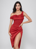 Korsett-Partykleider One-Shoulder-Geburtstag halbformelles figurbetontes kurzes Kleid
