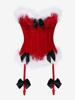 Korsetts Damen Weihnachten Formend Rot Weihnachtsferien Kostüme