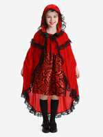 Kostüme für Kinder Rotes Set Kinderumhang Kleid