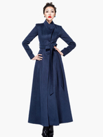 Kragen-Buttons-Coat für Frau stehen