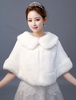Kunstpelz Hochzeit Poncho Elfenbein Wrap Schal Winter Braut Vertuschungen