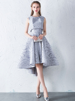 Lace Homecoming Kleid Hellgrau trägerlosen A Line Party Kleider High Low Cocktail Kleider Mit Jacke