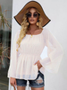 Langarm-T-Shirts Kaffeebraunes Polyester-T-Shirt für Frauen