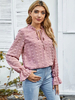 Langarm-T-Shirts Rosa Polyester-Frauen-T-Shirt