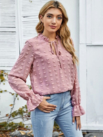 Langarm-T-Shirts Rosa Polyester-Frauen-T-Shirt