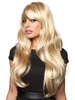 Lange Blonde Perücken Damen Wave Perücke mit Pony In hitzebeständige Faser
