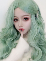 Lange Lolita Perücke Curly Mint Green Mittelscheitel Lolita Haar Perücke
