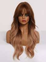 Lange Perücke Curly Layered synthetische Perücken