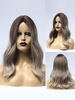 Lange Perücke für Frau Chocolate Center Parting Rayon Casual geschichteten langen synthetischen Perücken