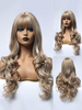 Lange Perücke für Frau Hellbraune Body Wave Rayon Classic Tousled lange synthetische Perücken