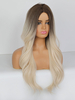 Lange Perücke für Frau Kaffee Brown Center Parting Hitzebeständige Faser Boyfriend Tousled Long Synthetic Perücken