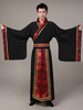 Langes Kleid der chinesischen Han-Kostüm-schwarzen Han-Dynastie mit Schärpe für Männer