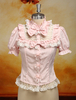Langärmeliges Lolita Hemd in Rosa
