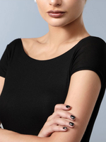 Latein-Tanz-Kostüm hellhimmelblau Polyester-Oberteil für Damen sexy lateinamerikanische Tanzkleidung