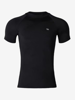 Latein-Tanz-Kostüm schwarzes Oberteil für Jungen sexy Polyester-Top Tanzkleidung