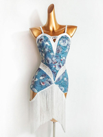 Latein-Tanzkleider schwarz figurbetont sexy Polyester-Kleid für Damen Tanzkostüm