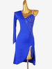 Latein-Tanzkostüm Königsblau sexy Lycra-Spandex-Kleid für Damen Tanzkleidung