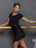 Latein-Tanzkostüm schwarz elegantes Polyester-Oberteil für Damen Tanzkleidung
