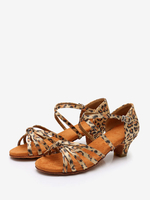 Latein-Tanzschuhe Polyester schwarze Tanzschuhe mit runder Zehenpartie