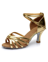 Lateinamerikanische Tänze Gold Sandalen Riemchen Heels