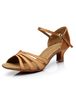 Lateinamerikanische Tänze-Sandalen Straps Orange trendige Matt-Heels für Frauen