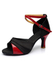 Lateinamerikanische Tänze schwarz Sandalen schicke Straps Satin Heels