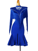 Lateinische Tanzkleider Blue Women 