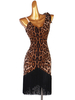 Latin Dance Kleider Leopard Damen Lycra Spandex Kleid Latin Dancer Tanzkleidung