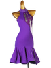 Latin Dance Kleider Lila Damen Lycra Spandex Kleid Tanzkostüm