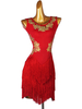 Latin Dance Kleider Rotes Damen Lycra Spandex Kleid Latin Dancer Tanzkostüm
